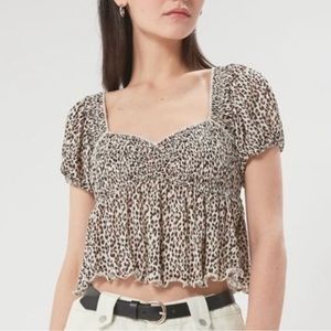 urban outfitters babydoll peplum top